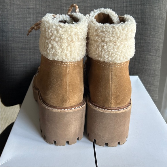 Dolce Vita Hanley Lace Up Boots in Dark Saddle Suede Size 9 - Picture 3 of 8